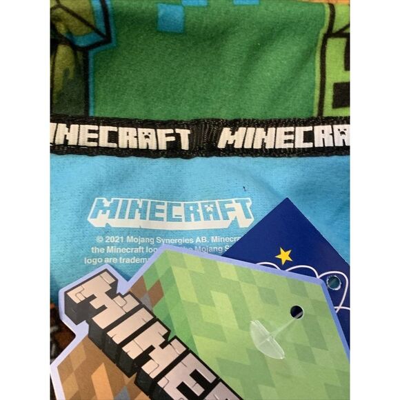 Minecraft Boys Pajama Set PJs 2-Pc Set Kids Sleepwear Long Sleeve Coat Style - Picture 12 of 12